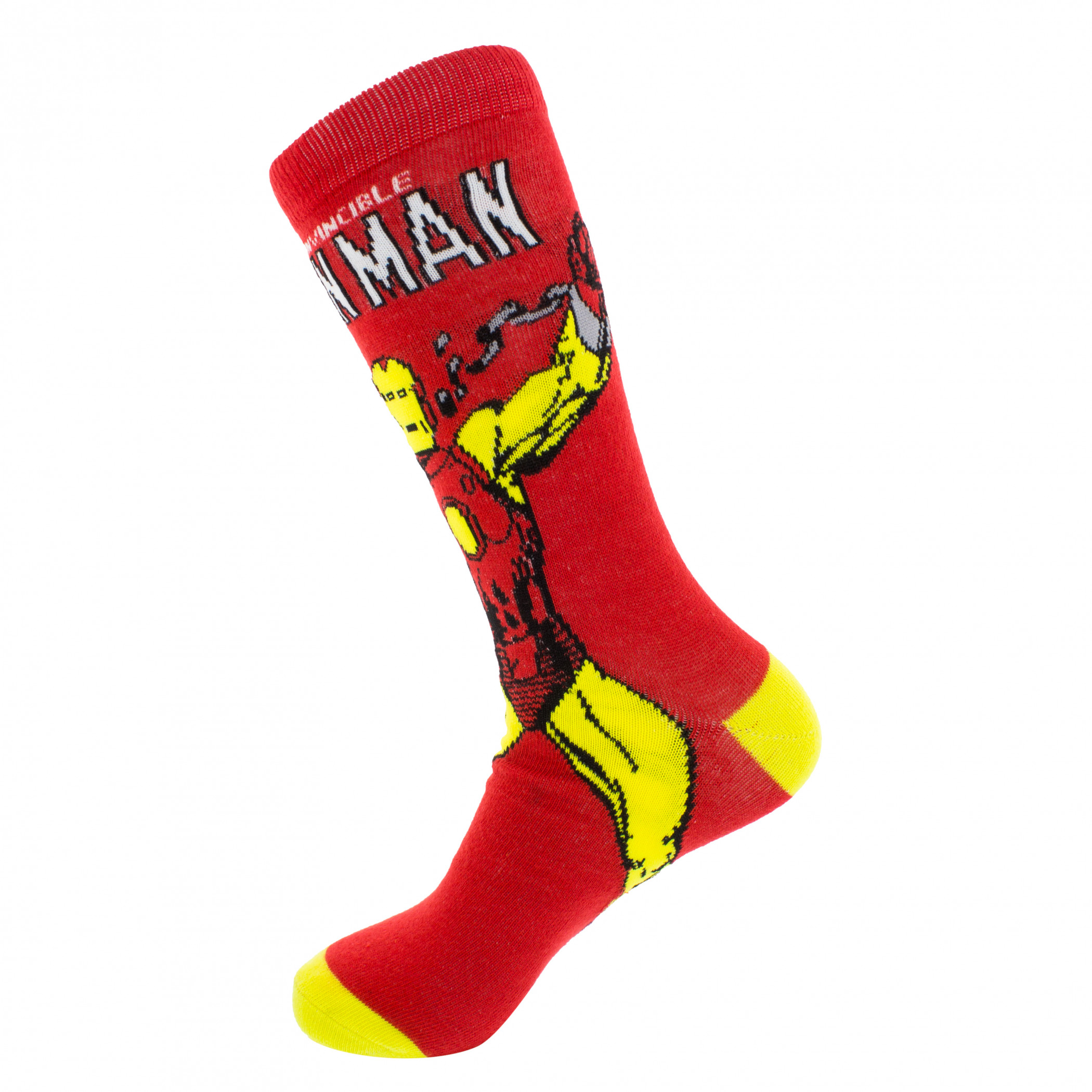 Iron Man Retro Character Cover Crew Socks